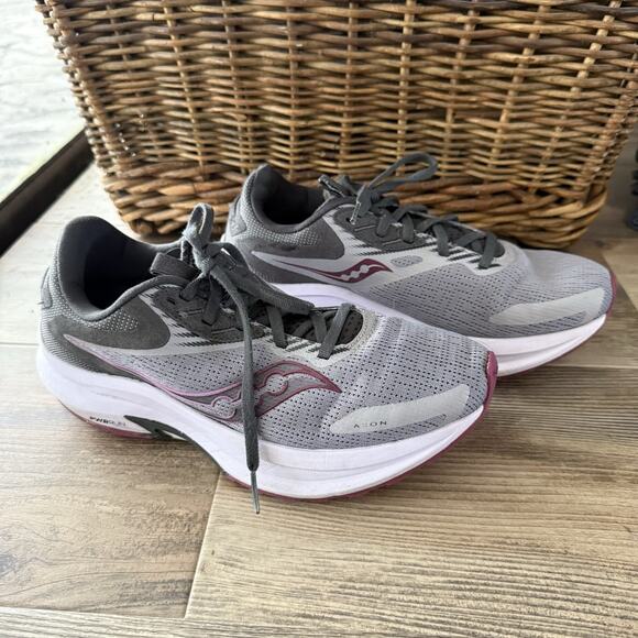 SAUCONY Axon 2 Athletic Sneaker Women's Size US 9.5 Shadow/Quartz - Picture 2 of 10